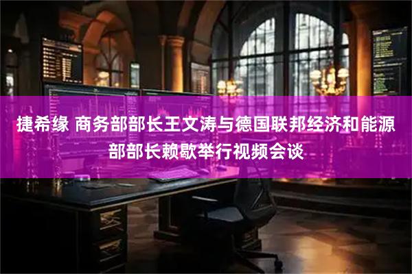 捷希缘 商务部部长王文涛与德国联邦经济和能源部部长赖歇举行视频会谈
